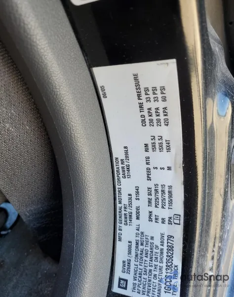 2005 Chevrolet Colorado из США, поврежденный, VIN 1GCCS138358288779